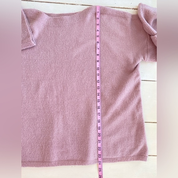 Umgee Tiered Ruffle Sleeve Sweater Women’s Medium Dusty Rose Soft Girly Feminine - Picture 2 of 8